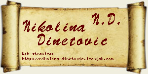 Nikolina Dinetović vizit kartica